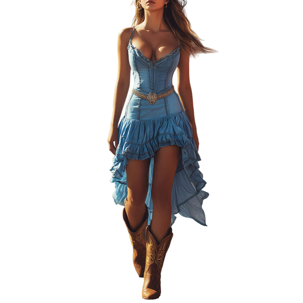 Desert Rose Denim Dress