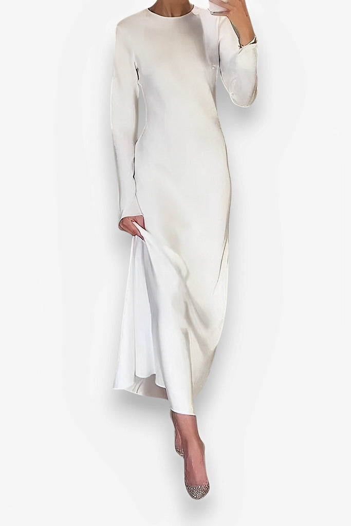 Slimming long casual dress