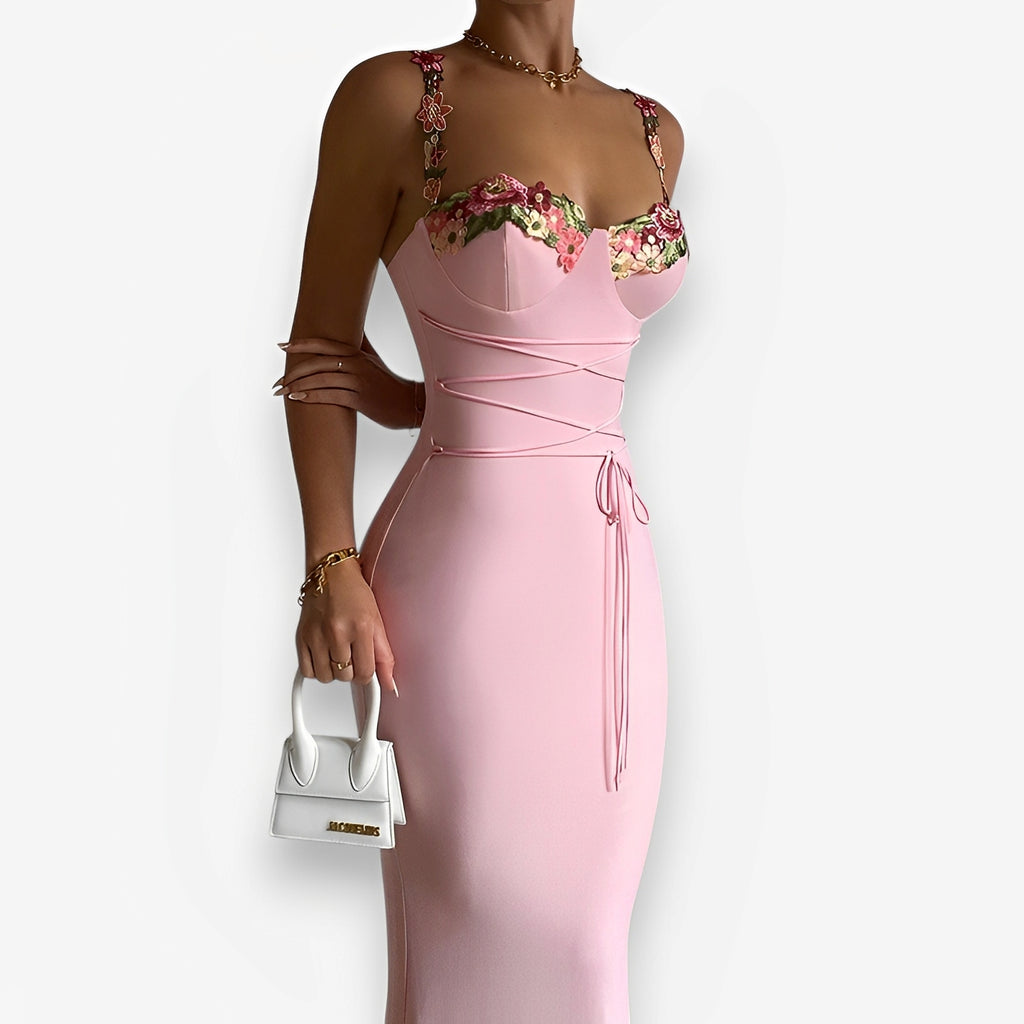 American style breast cup applique dress