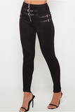 Black trousers with Velvets - The Woman Concept