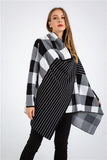 Patchwork Plaid Shirt Sweater - The Woman Concept