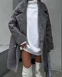 Furry Suede long Coat