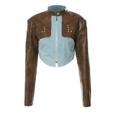 American retro design motorcycle jacket