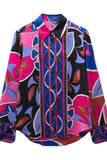Printed drape suit 2 pieces.