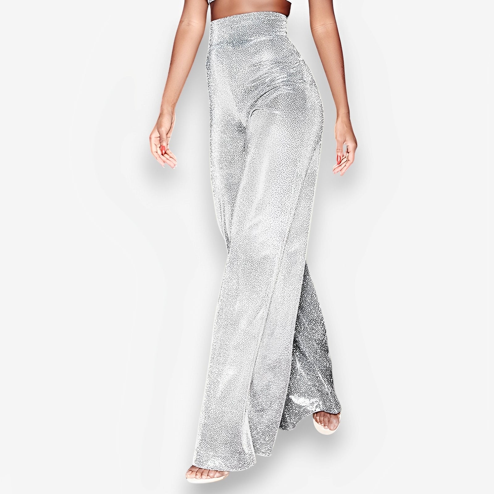 straight wide-leg drape pants