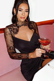 Knitted Lace Long Sleeve Dress