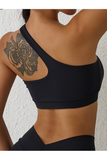 One-shoulder Fitness Yoga Bra
