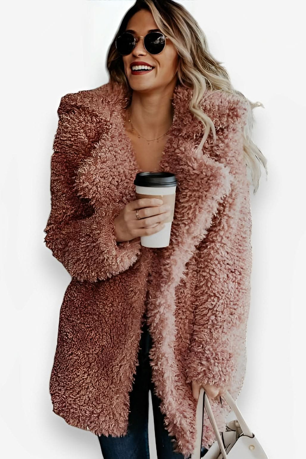 Chloe imitation fur long coat - Coats & Jackets from The Woman Concept