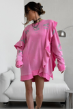 Ruffled Stitching Streetwear Long Sweater