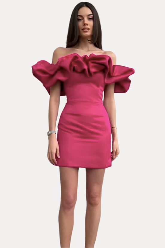 Ruffles one-shoulder dress - dresses from The Woman Concept