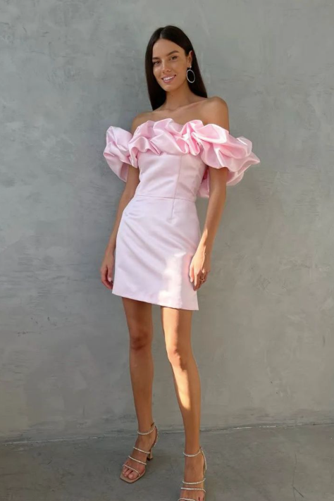 Ruffles one-shoulder dress - view 6