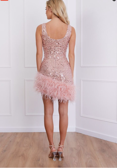 Sleeveless square collar wrap hip dress - view 7