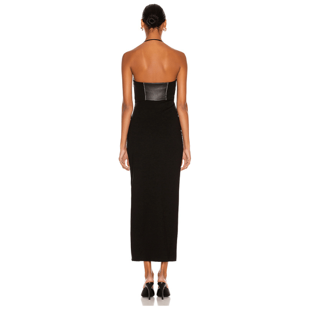 Wrap chest hanging neck dress - view 8