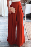 Backless top & wide-leg pants suit