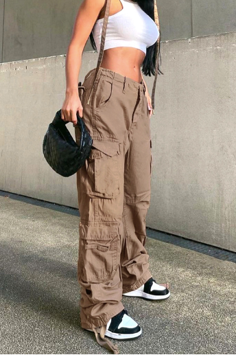 Cargo wide legs retro Pants - view 4