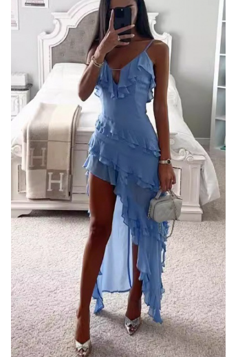Flowing Irregular Maxi Dress - view 3