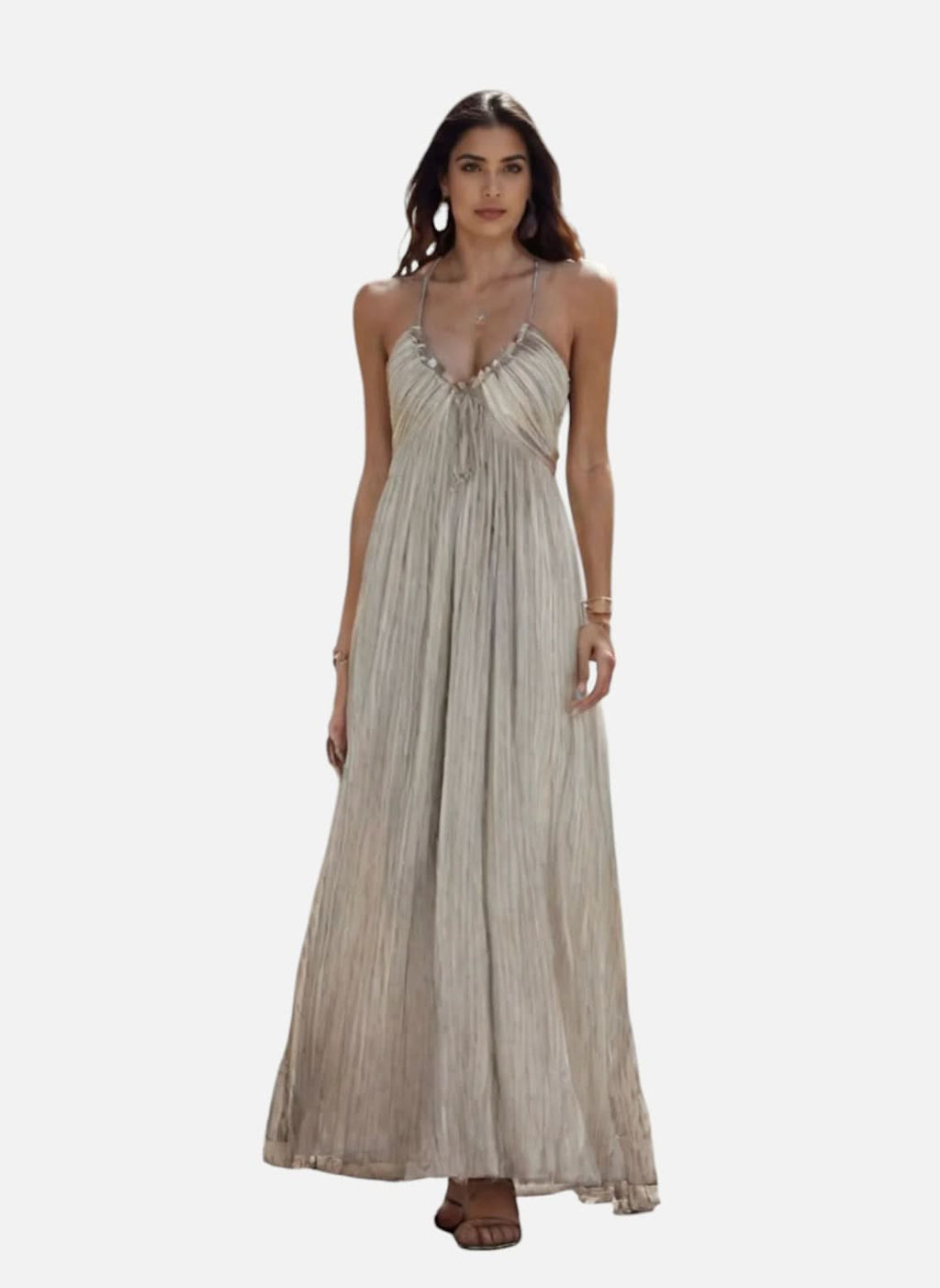 Summeer Backless U Neck Strap Long Dress - Dresses from The Woman Concept