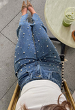 Pearl Dust High-Waisted Jeans