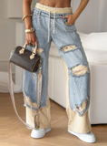 Urban Contrast Patchwork Jeans