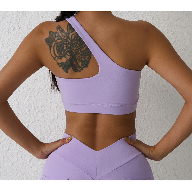 One-shoulder Fitness Yoga Bra - view 8