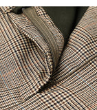 Plaid Wide-Leg Trousers in brown plaid - view 3