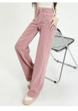 Pink High-Waist Wide-Leg Jeans in pink - view 2
