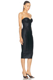 Metallic Strapless Bandage Midi Dress in black - view 5