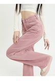 Pink High-Waist Wide-Leg Jeans in pink - view 5