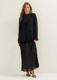 Sheer Black Lace Maxi Skirt in black - view 2