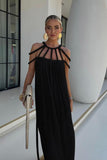 Rope Strapless Halter Neck Loose Dress