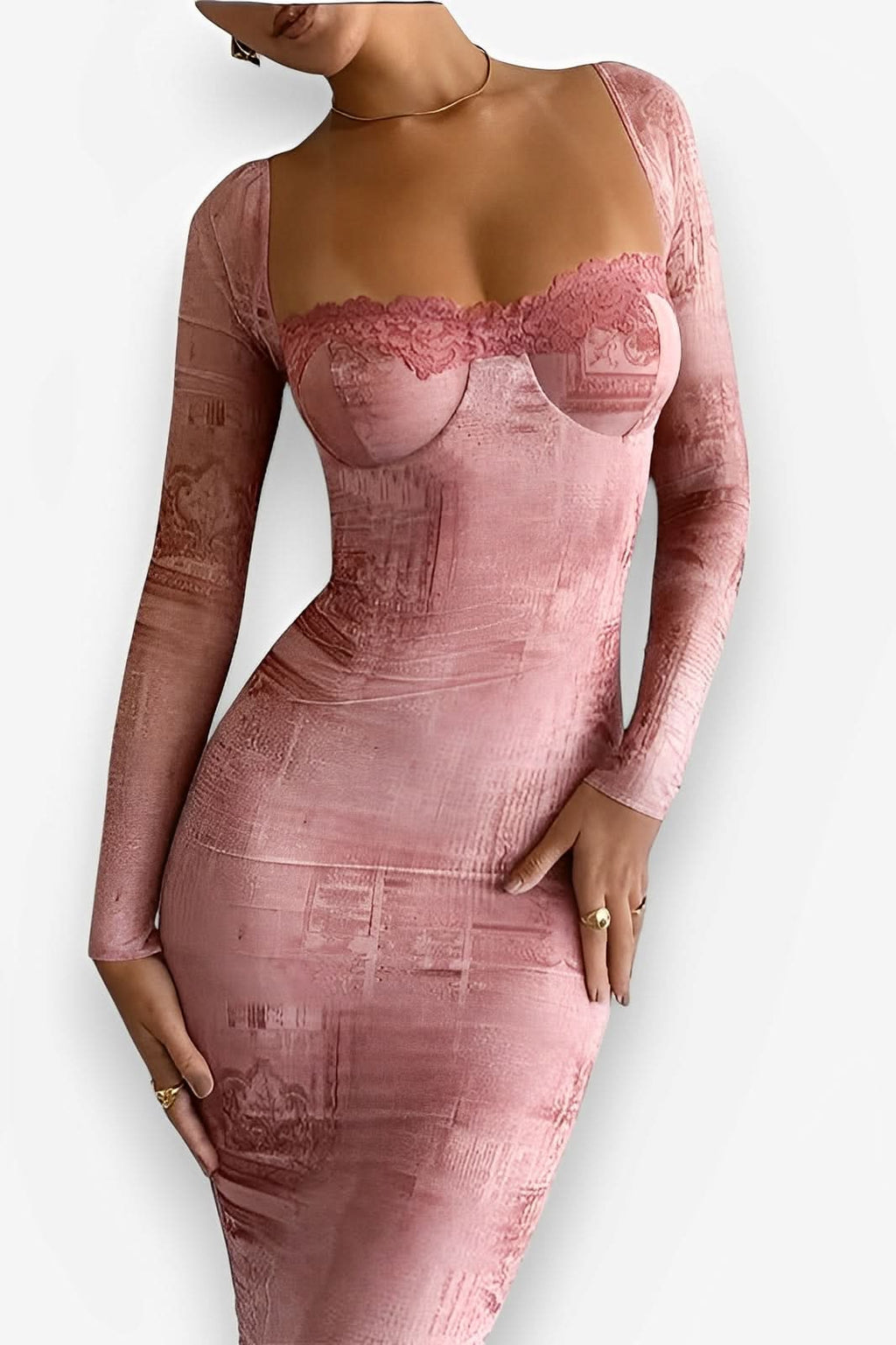 Slim long-sleeved dress - desses from The Woman Concept