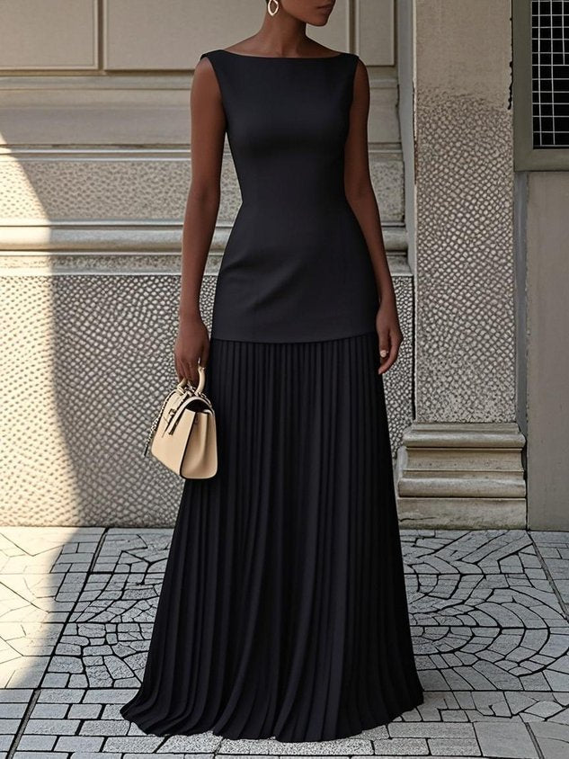 Sofia Pleated Maxi Dress - Elegance Redefined for Every