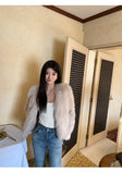 Faux Fur Jacket in cream – view 5