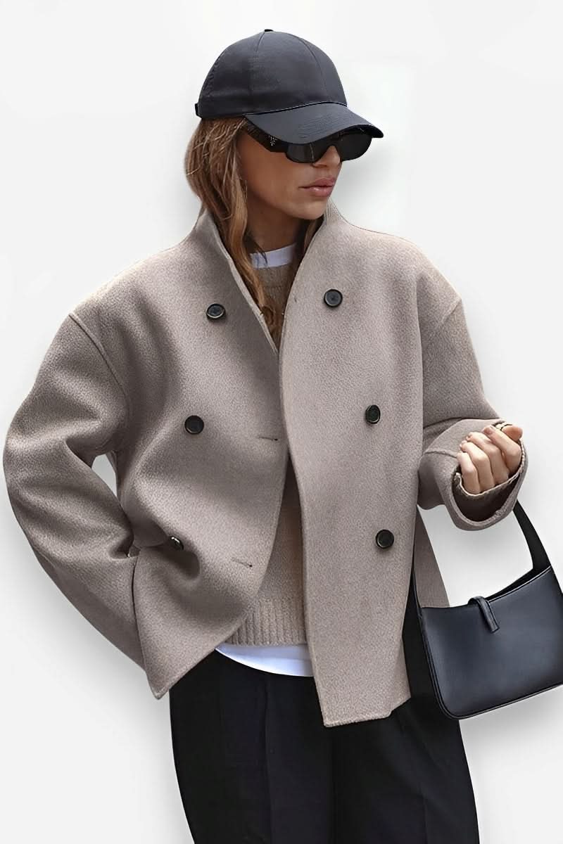 Brown French style woolen jacket - Coats & Jackets from The Woman Concept