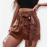 Multi Pocket design denim skirt