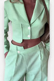 Asymmetrical French Lapel Button Suit