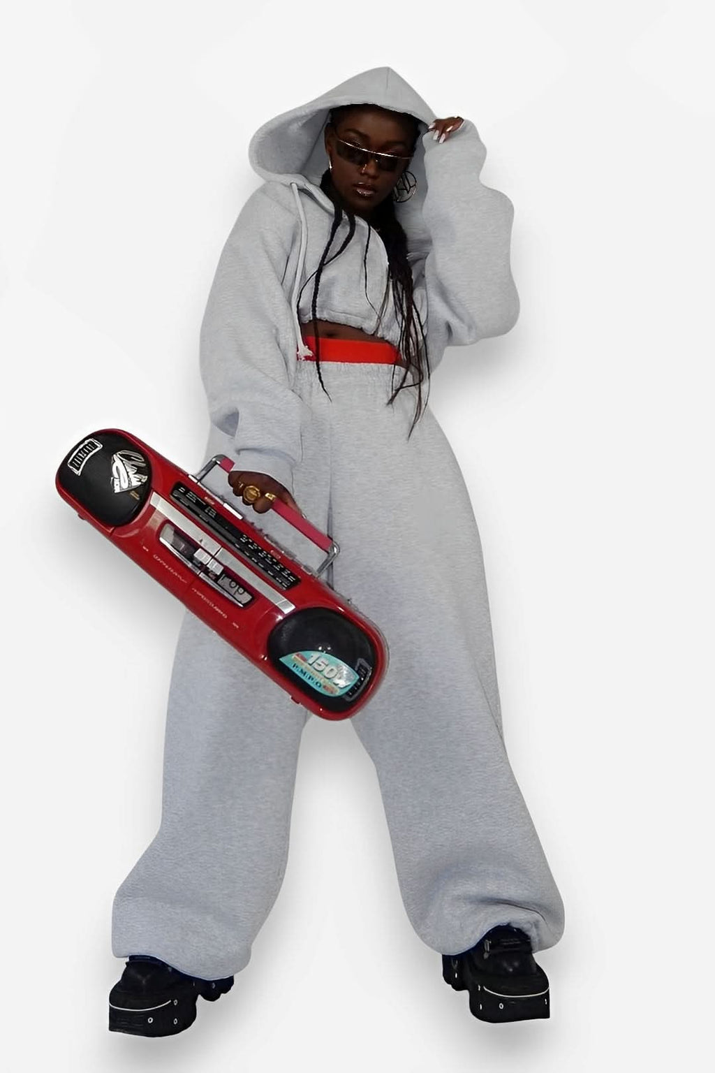 Two-piece Streetwear Loose Sweater Suit - Two-Piece Sets from The Woman Concept