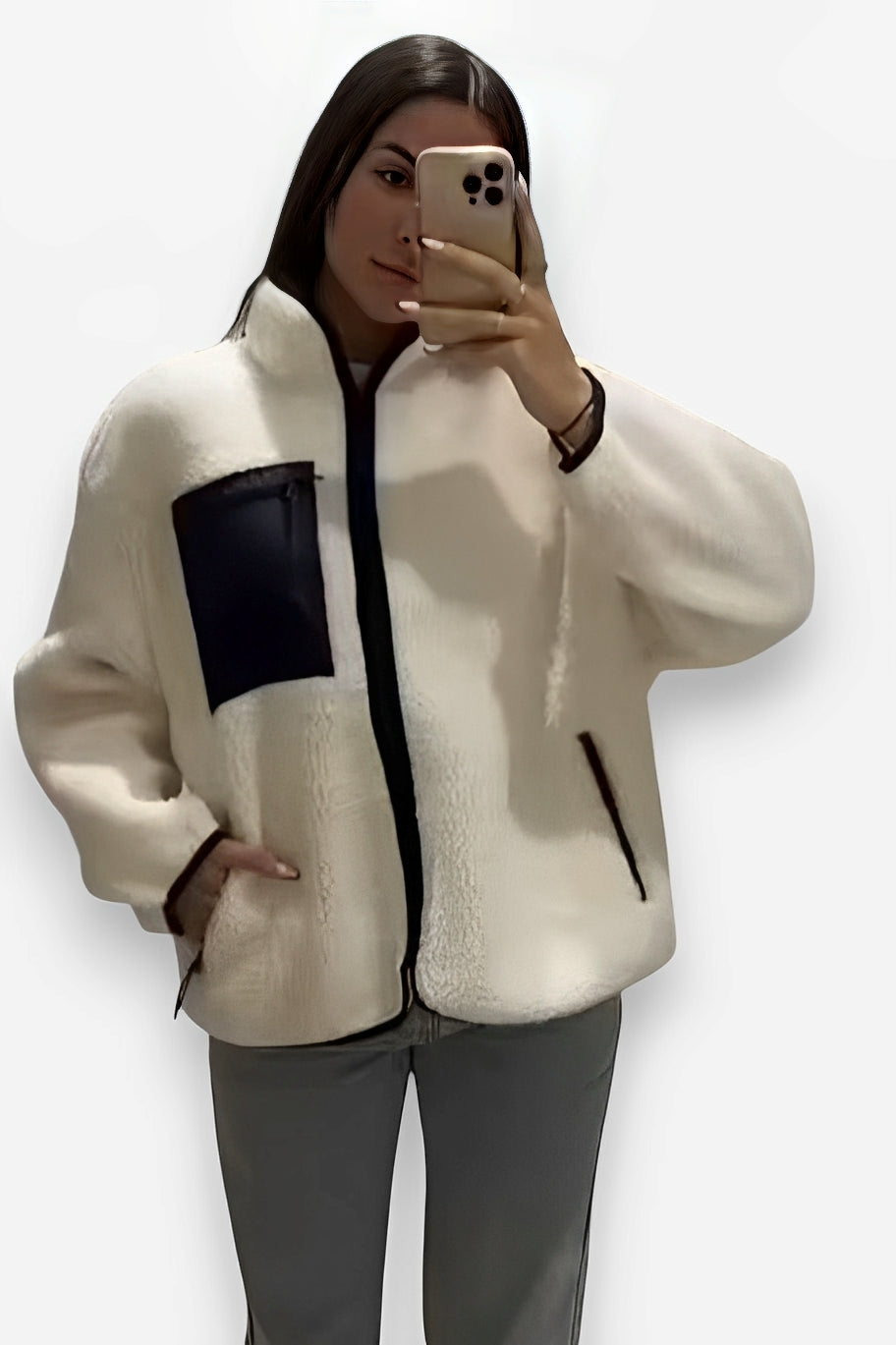 Loose Teddy fleece jacket
