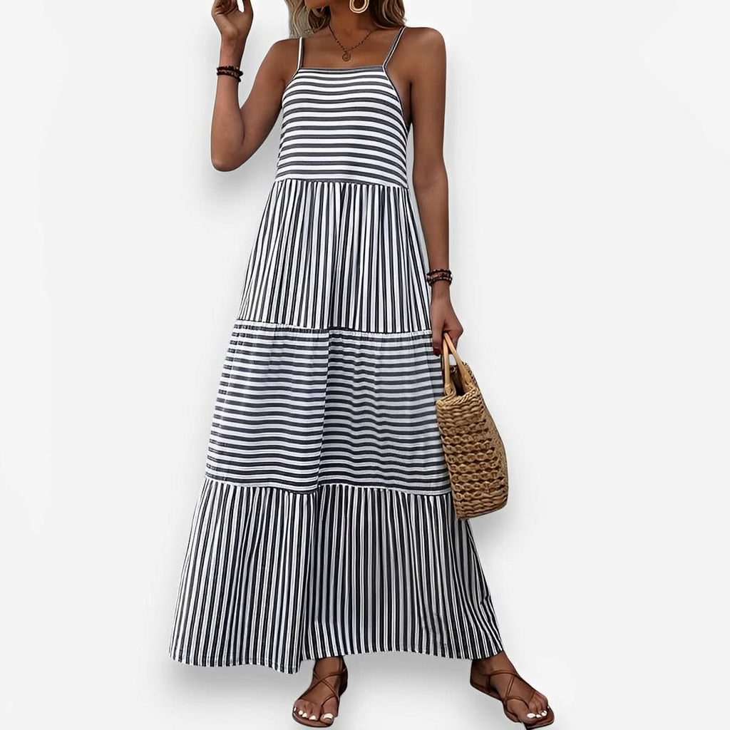 Bohemian Suspender Patchwork Long Dress - Dresses from The Woman Concept