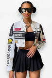 American short retro Motorcycle Jacket Women's