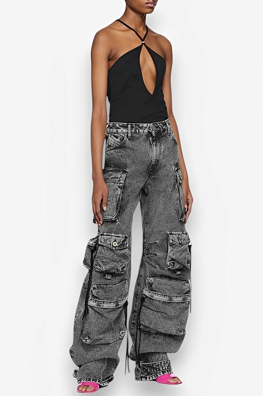 Street Style smoky cargo pants - Pants from The Woman Concept