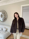 Faux Fur Jacket in dark gray – view 2