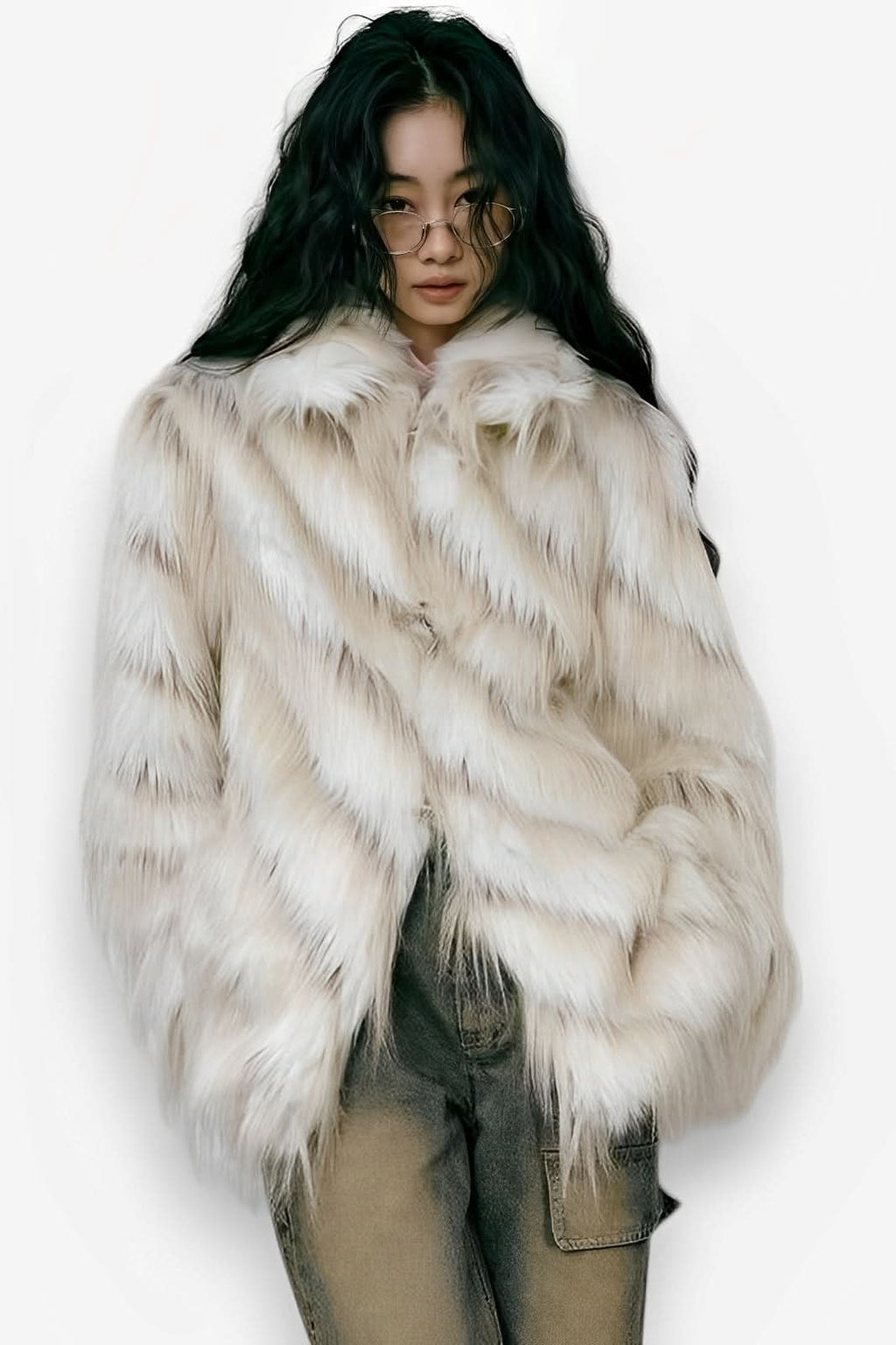 Retro imitation fox fur coat - Coats & Jackets from The Woman Concept