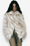 Retro imitation fox fur coat