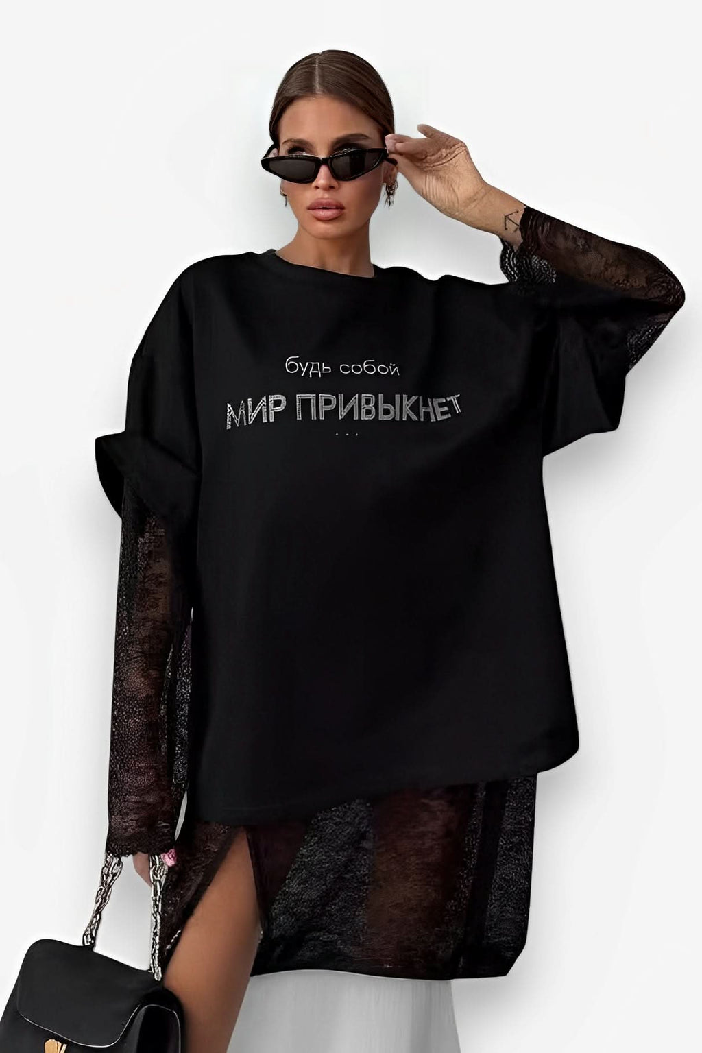 Street style sweatshirt Loose dress - Sweatshirt from The Woman Concept