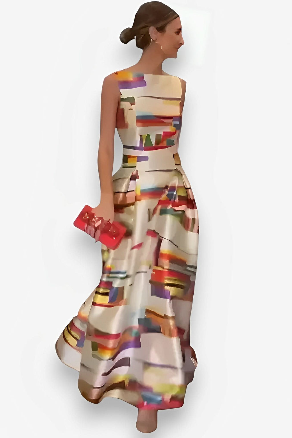 Printed Waist Slim Fit Sleeveless Casual Dress - dresses from The Woman Concept