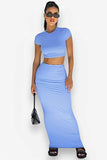 Navel-Baring High Waist Hip skirt suit