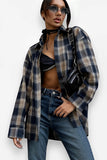 Retro plaid loose street shirt