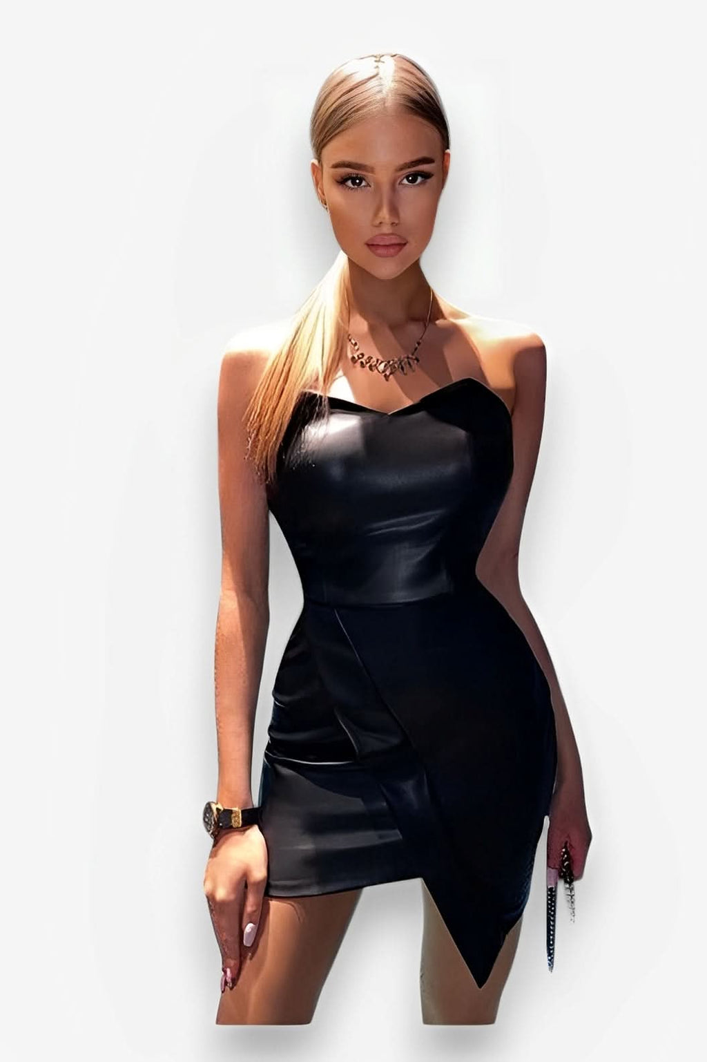 Slim short sleeveless dress - Dresses from The Woman Concept