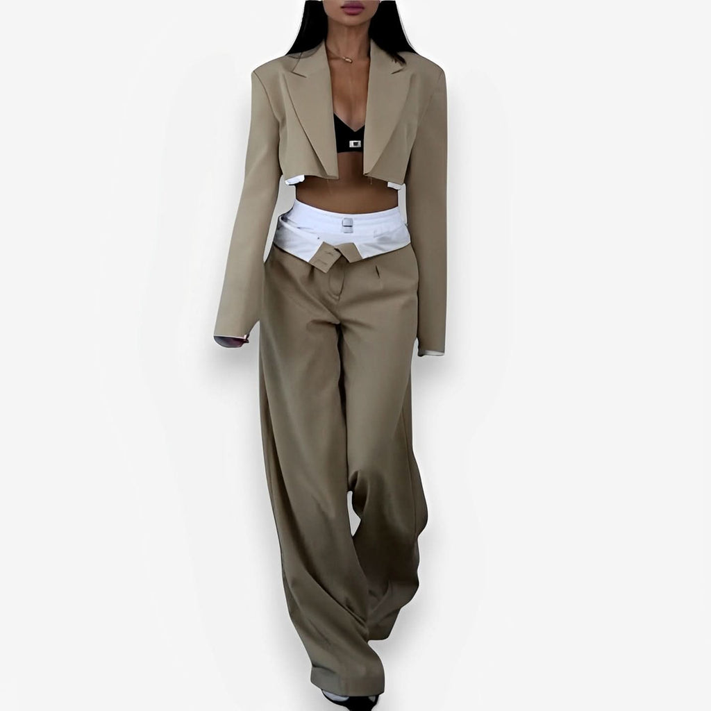 Petite short jacket casual suit - Jumpsuits & Rompers from The Woman Concept